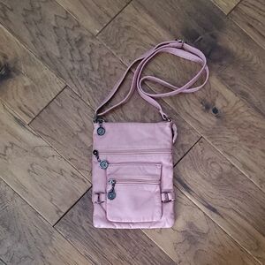 Luxanne Dusty Pink Adjustable Strap Crossbody Purse